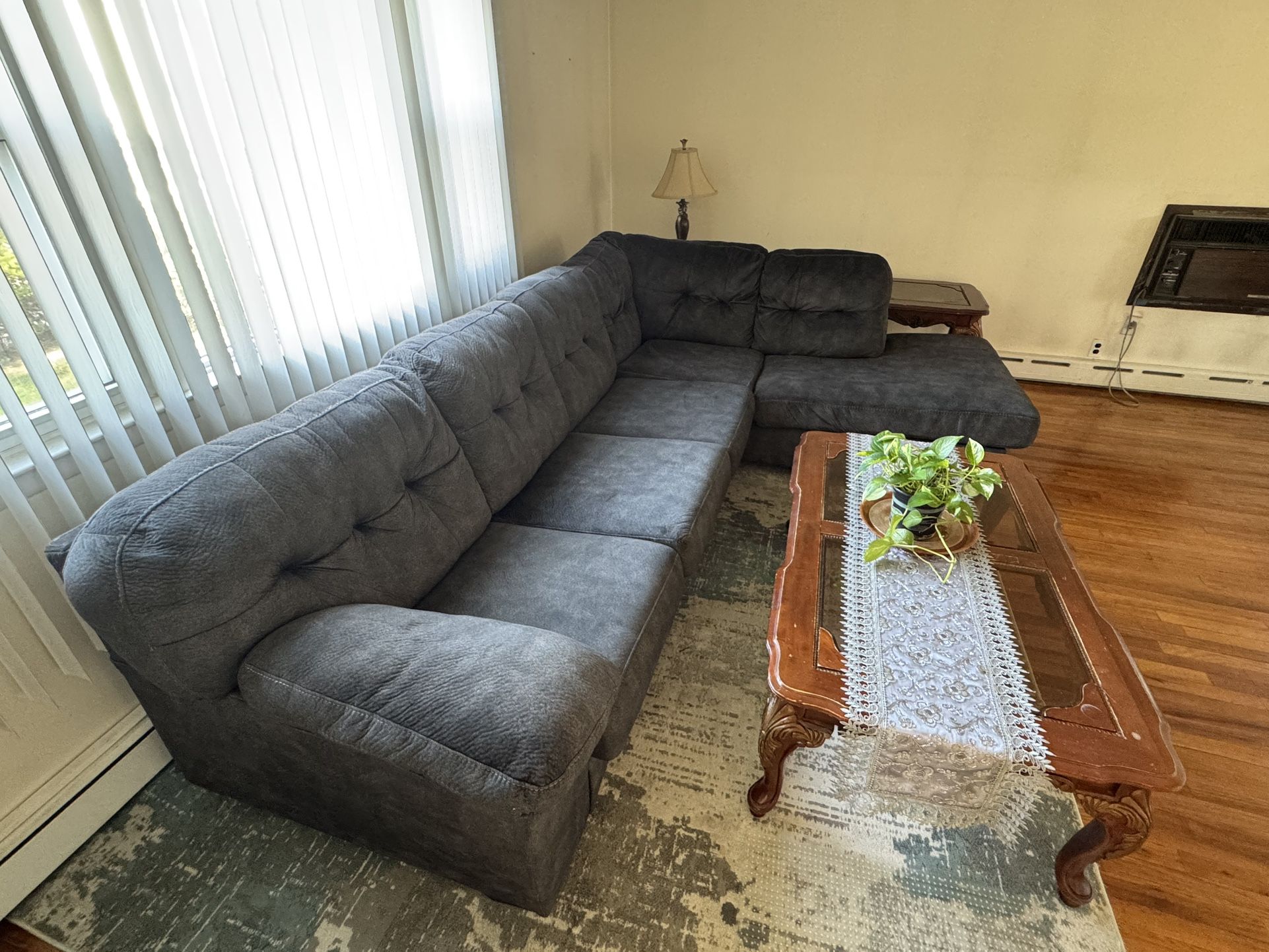 Grey Suede couch