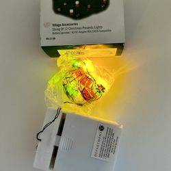 Dept 56 “Village Accessories - String of 12 Christmas Presents and Candy Lights”
