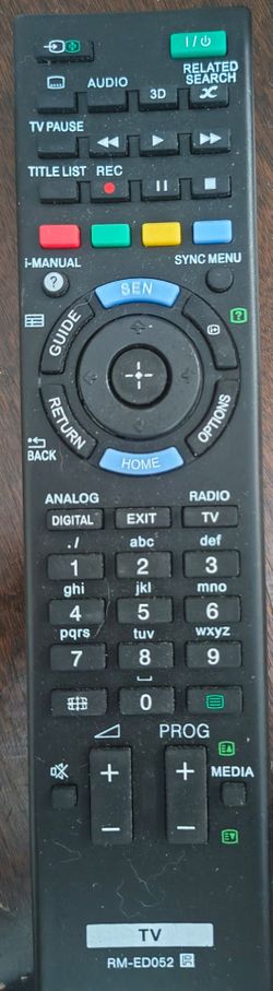 Sony RM-ED052 TV Remote Control