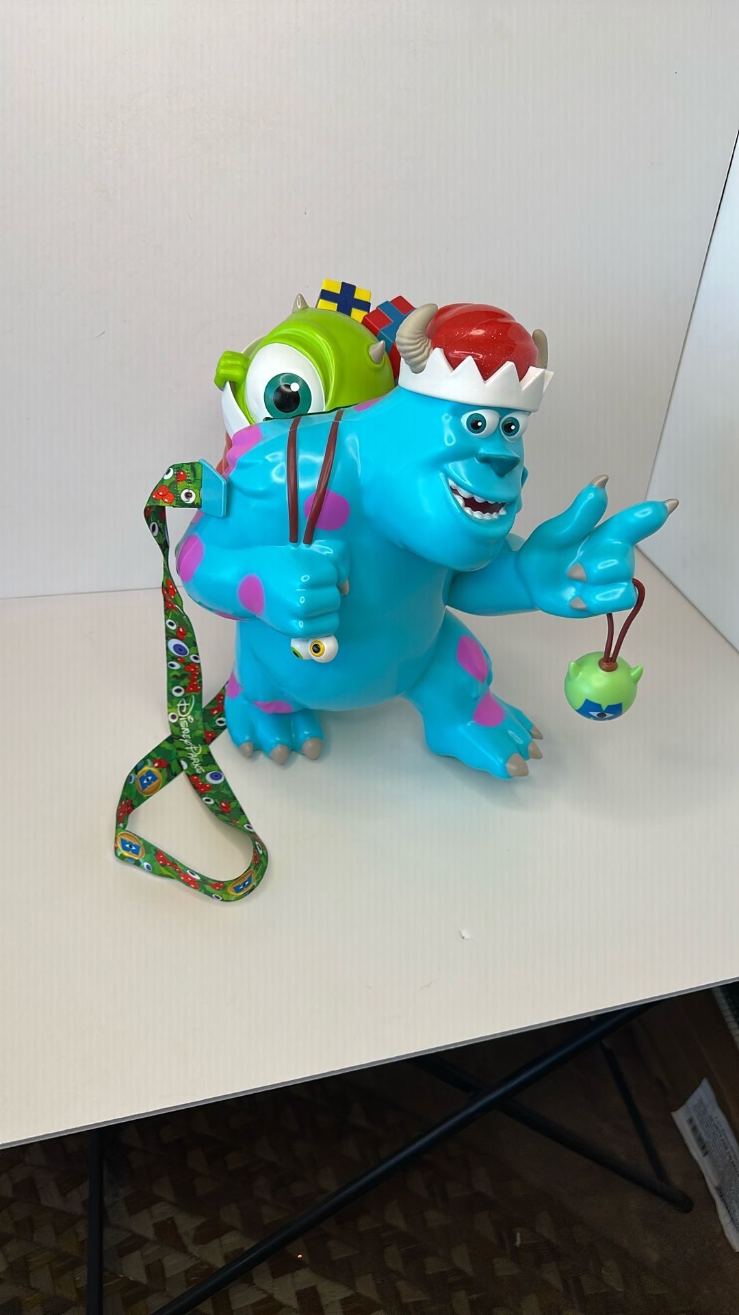 Disney Parks Mike & Sully Christmas Popcorn Bucket