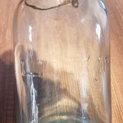 Vintage Leotric blue Glass Jar 1900s