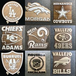 Sports Teams & Logo Family Name Signs