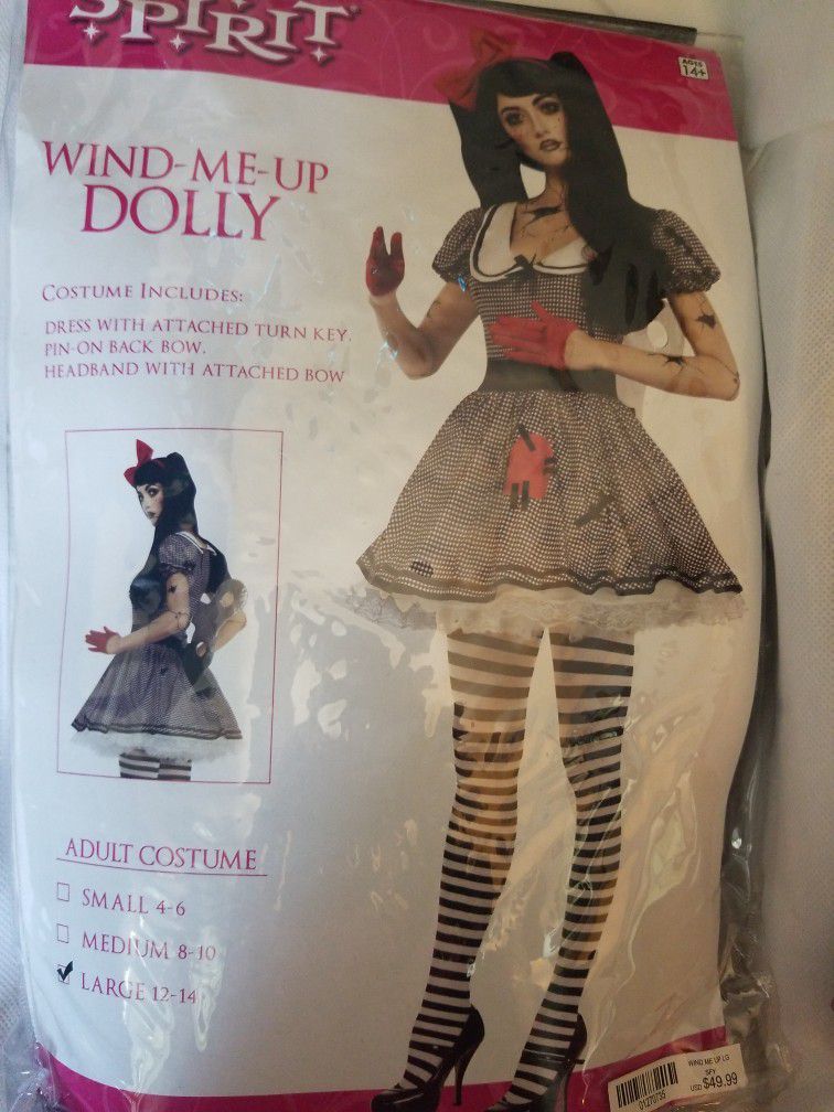 Wind-Me-Up Dolly Halloween Costume 