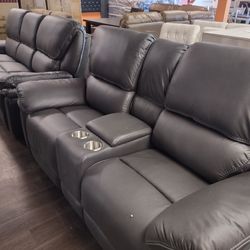 New Recliner Sofa And Loveseat In Comfortable Microfiber
