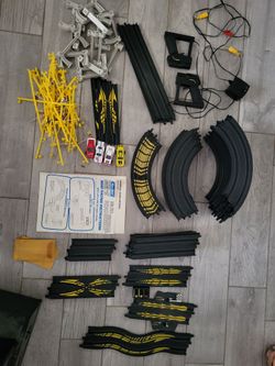 Rare Vintage Marchon MR-1 Slot Car Track Lot - Huge Expansion Bundle w/ 4 Cars & Manual