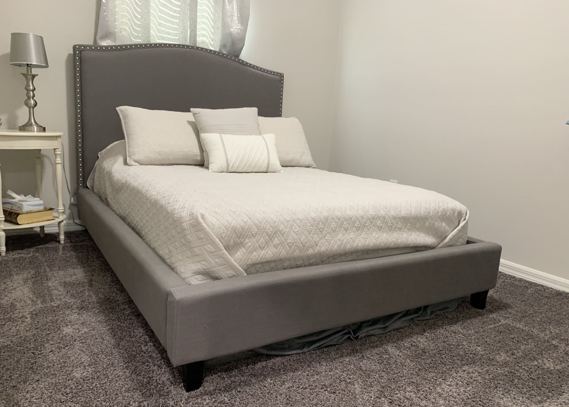 Bed frame, mattress, & box spring