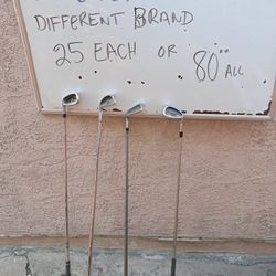 Different Brands Golf Clubs. 