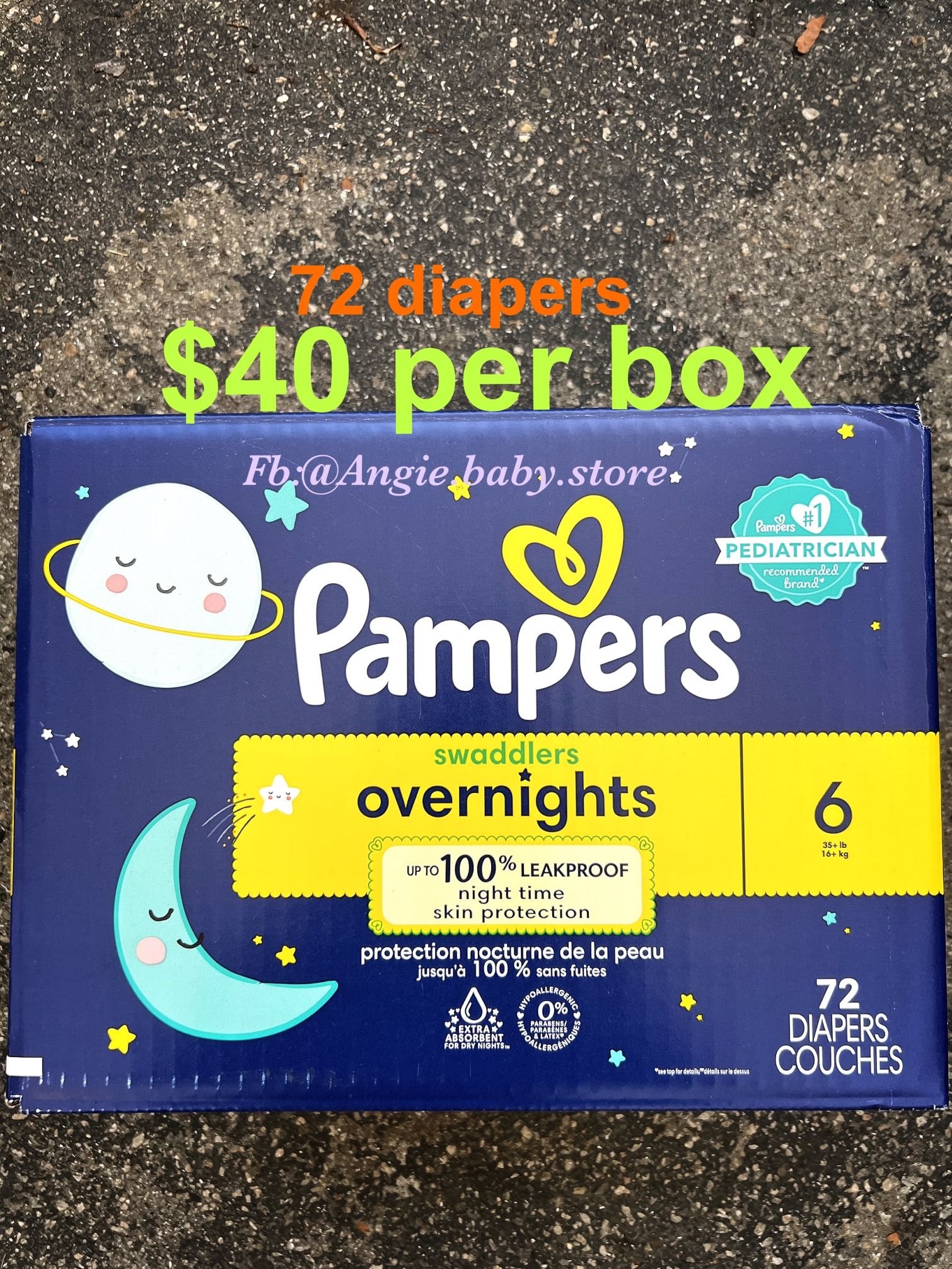 Pampers Swaddlers Overs Night Size 6