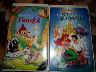 Disney black diamond the little mermaids and bamboo rare very collectible