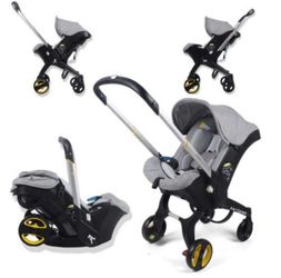 4-in-1 Baby Stroller Pram High Landscape Foldable Carriage for Infant Newborn