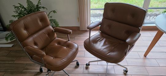 Pair of Vintage Mid-Century Style Office Chairs