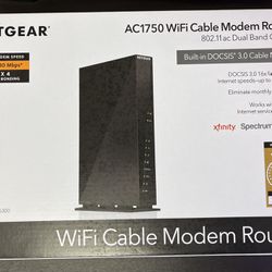 NETGEAR WiFi Cable Modem Router Dual Band