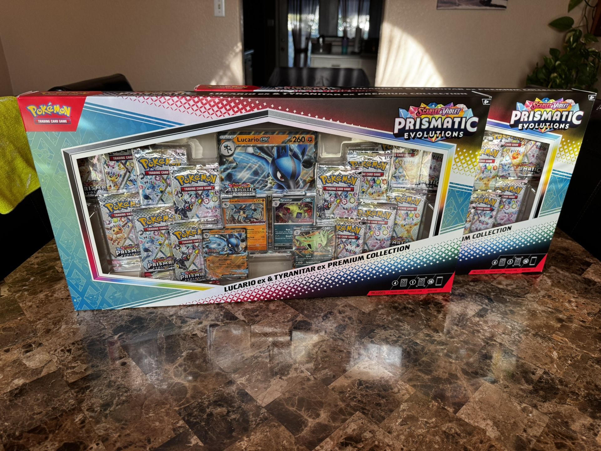 Prismatic Evolutions Lucario & Tyranitar Premium Collection Box