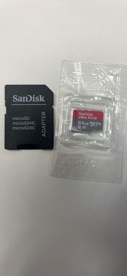 BUNDLE! SanDisk 64gb microSD card + Adapter BRAND NEW!