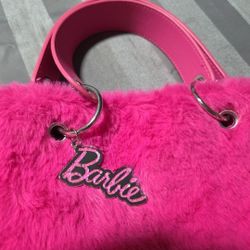 NNT LIMITED EDITION BARBIE PINK FAUX FUR PURSE 