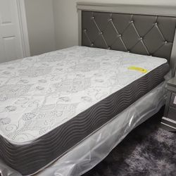 New Full Mattress And Box Spring 2pc Bed Frame Is Not Included 