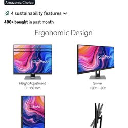 New ASUS ProArt Display PA278QV 27" WQHD (2560 x 1440) Monitor,