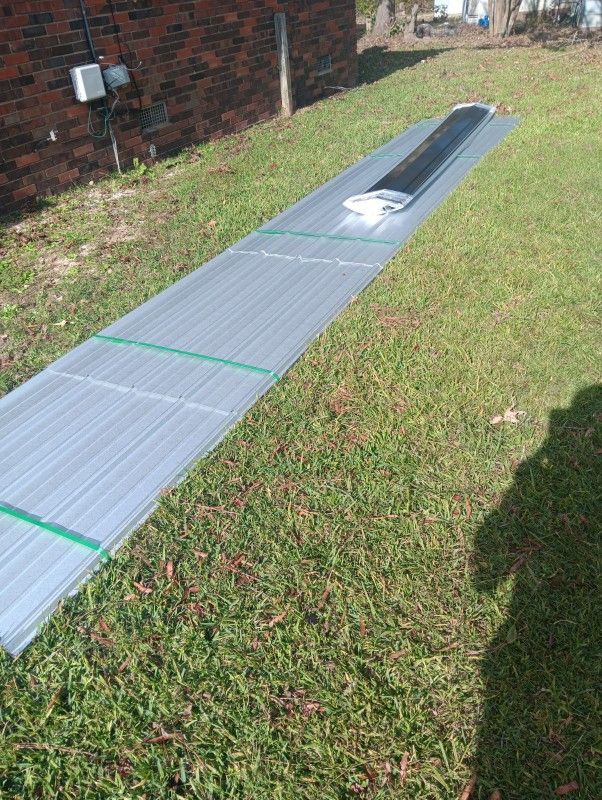 Metal Panels with Ridge Cap And Rake Trim