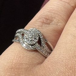 Diamond Ring - Silver Band