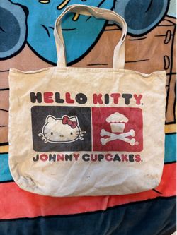 Rare vintage Hello Kitty x Johnny Cupcakes canvas tote