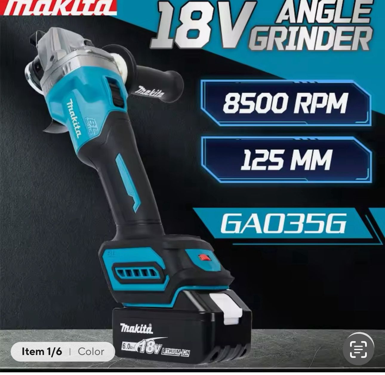 MAKITA ANGEL GRINDER / CUTTER AND BATTERY