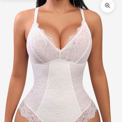 BRAND NEW Feelingirl Shape Wear Body Suit.  White Lace 3X