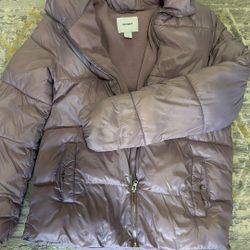 Light Lavender Puffy Jacket For Winter,  Women Coat