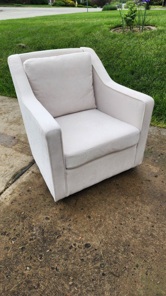 New Beige Swivel Accent Chair 