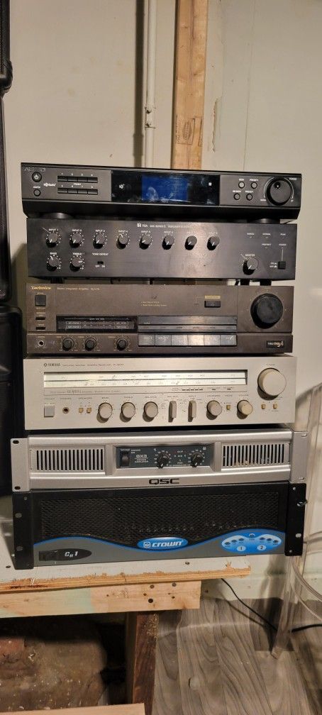 DJ Equipment Power Amplifier, Tuner, Mixer, Crossover