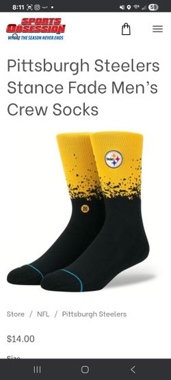 Mens Large Stance Steelers Socks New