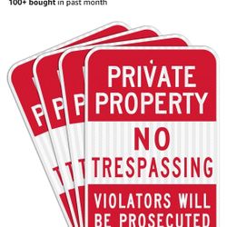Mailitech New 4 no parking signs 12 X 18