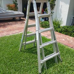 WERNER Multipurpose Ladder: 11 ft Extended Ladder Ht, 300 lb Load Capacity

