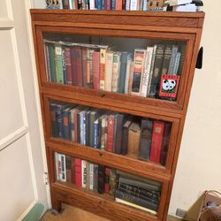 Solid Wood & Glass Bookcase