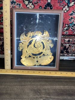 Antique Chinese Sculpted Metal Art Phoenix Bird Fish
