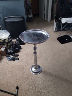 Silver end table