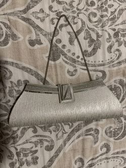 Elegant Shimmery Clutch And Shoulder Bag