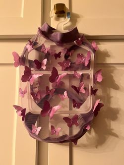 🐾Lilac/Purple Butterfly Mesh Top