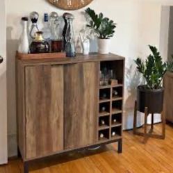 Sideboard Buffet Bar with Storage Liquor Wine Cabinet with Adjustable Shelf