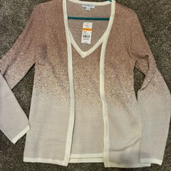 Women’s 2fer Sweater Size Small, New With Tags By Kim Rogers