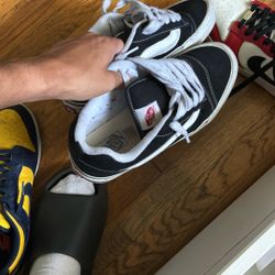 Knu School Vans, Black and white, Size 11.5