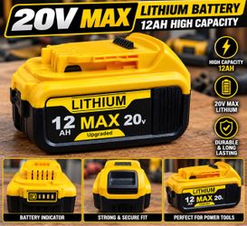 Generic Dewalt 20V Max 12Ah Lithium Battery Pack