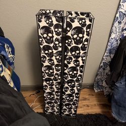 Pair of skull floor lamps