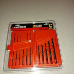 17 PIECES BLACK & DECKER GENERAL PURPOSE DRILL BIT SET NEW 