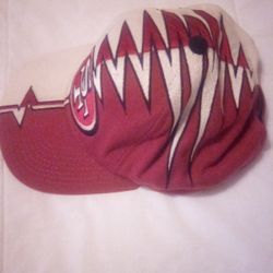 Vintage 1990's San Francisco 49ers Shockwave Bolt Adjustable Hat With Iconic Logo And Original Colors Pro Line Brand Like New 