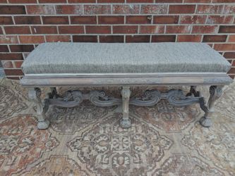 Italian Renaissance Style Highly Carved Bench.
