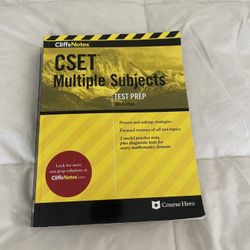 CSET Multiple Subject Test Prep Cliff Notes