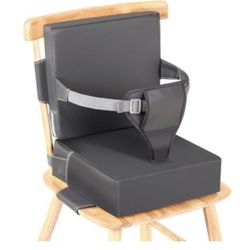 Toddler Booster Seat for Dining Table, PU Waterproof Booster Seat for Dining Table with Backrest and Adjustable Seat Belts Non-Slip Bottom 