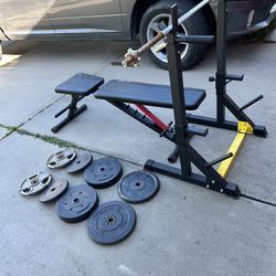Weight set 120lbs plus bar