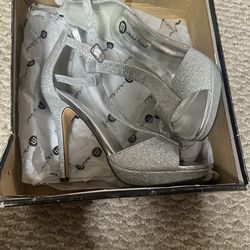 Silver dress heels