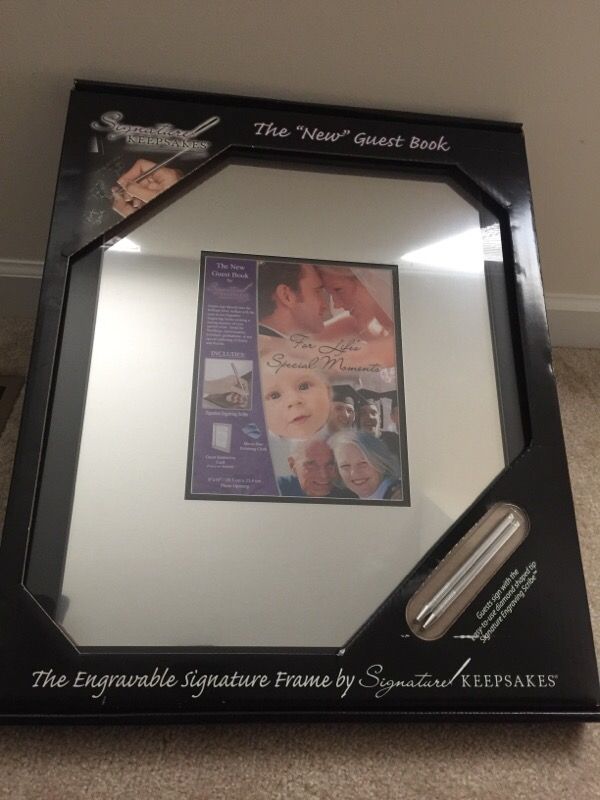 Engravable Signature Frame Guestbook